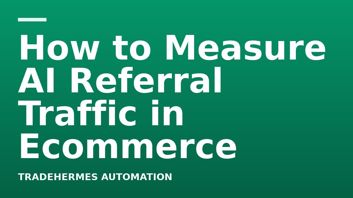 How to Measure AI Referral Traffic in Ecommerce